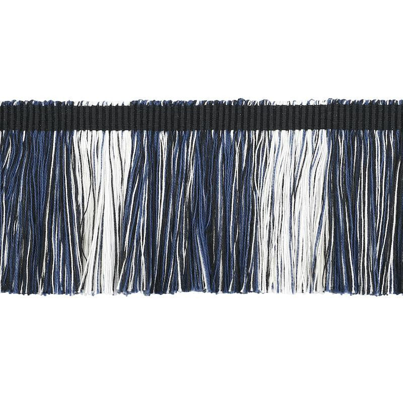 Calcada Fringe Midnight 78982 by Schumacher Designer Trim Stephanie Seal Brown - Swanky Fabrics -