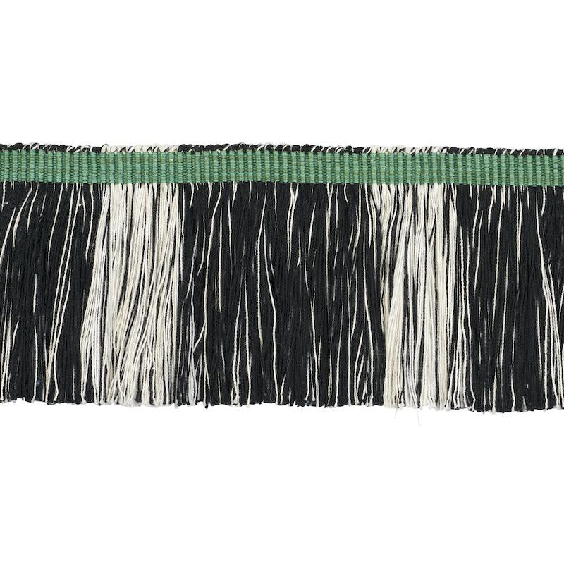 Calcada Fringe Emerald 78983 by Schumacher Trim Stephanie Seal Brown - Fabric Carolina -