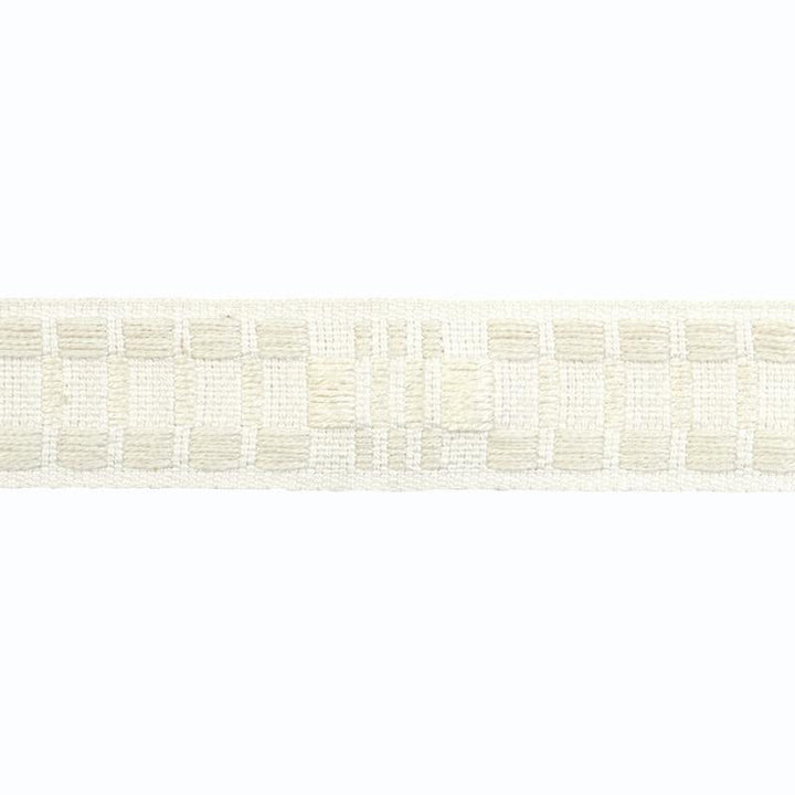 Carmo Tape Narrow Ivory 78993 by Schumacher Trim Stephanie Seal Brown - Fabric Carolina -