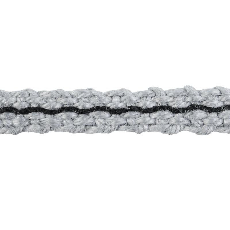 Carmo Gimp Silver & Black 79021 by Schumacher Trim Stephanie Seal Brown - Fabric Carolina -