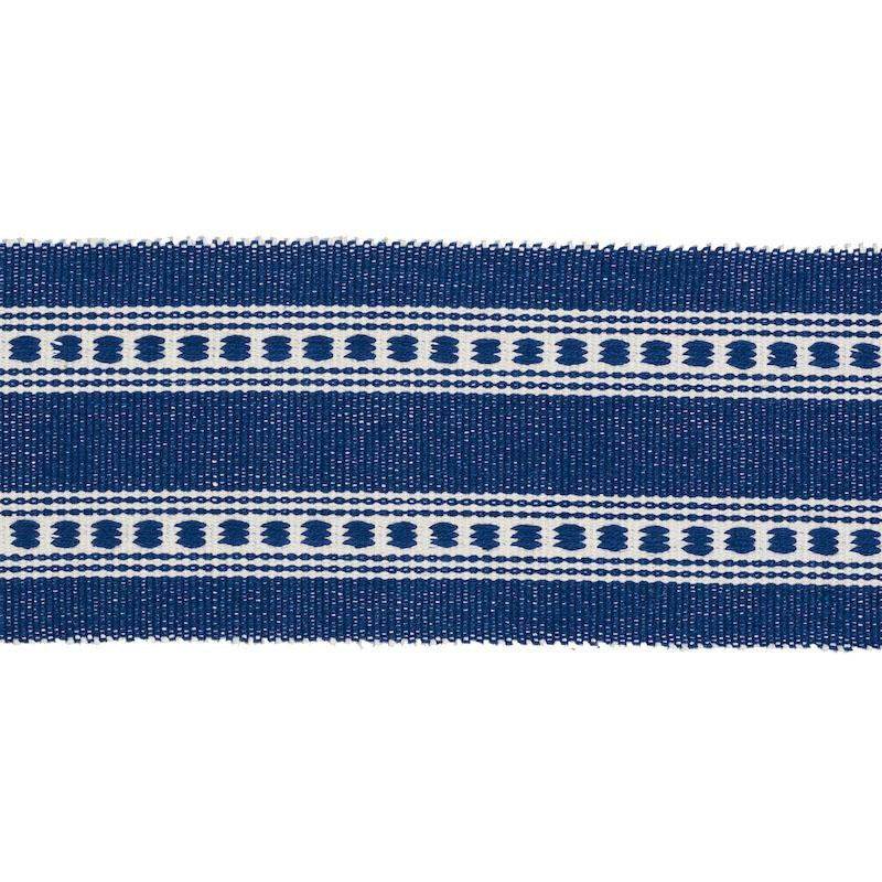 Lubeck Tape Navy 79111 by Schumacher Designer Trim Scandinavian Modern - Swanky Fabrics -