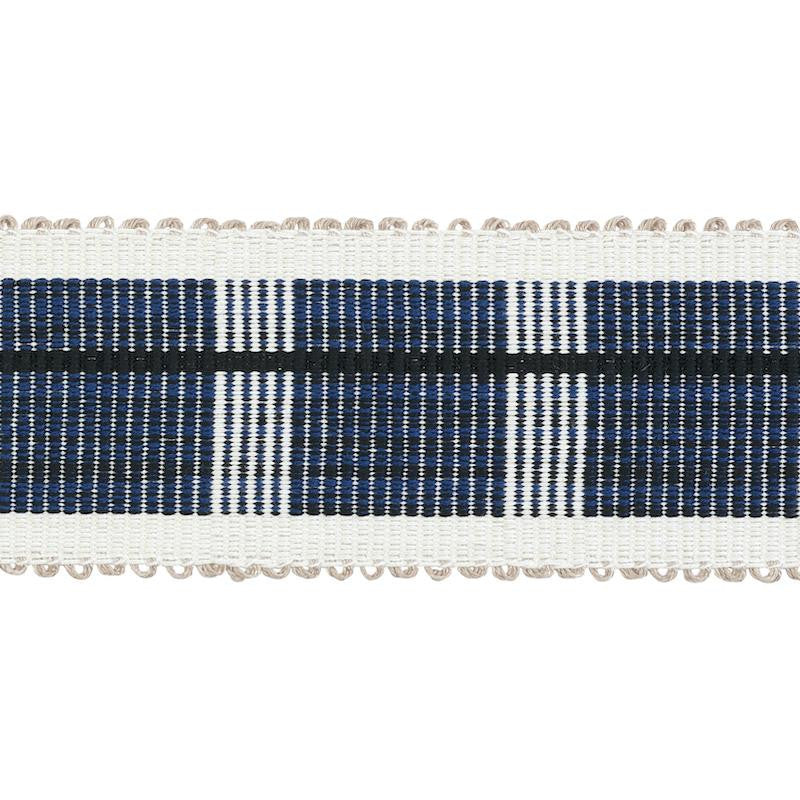 Calcada Tape Medium Midnight 79202 by Schumacher Trim Stephanie Seal Brown - Fabric Carolina -