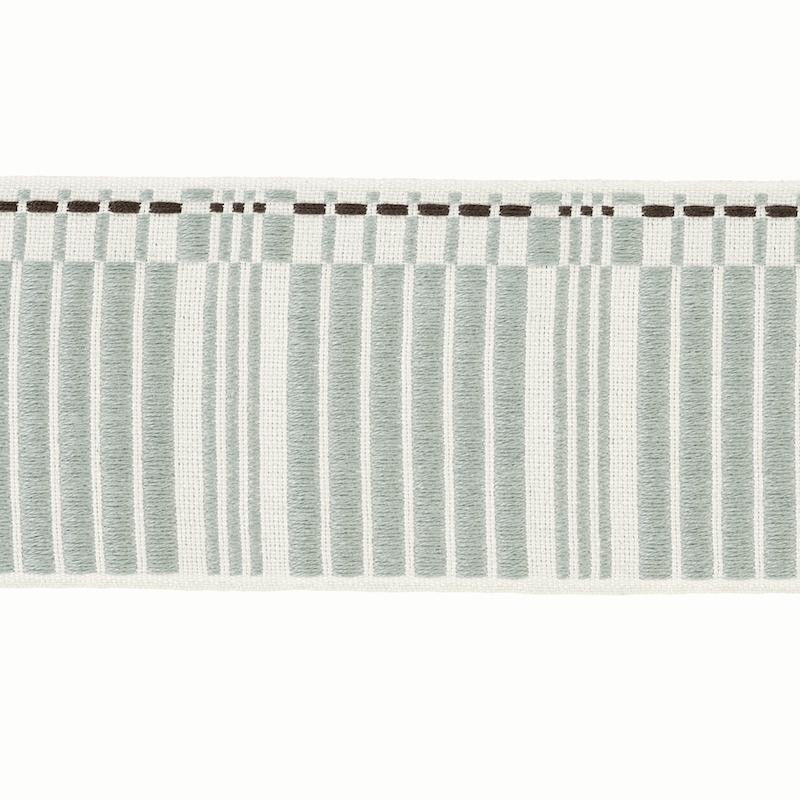 Carmo Tape Wide Sage 79212 by Schumacher Trim Stephanie Seal Brown - Fabric Carolina -