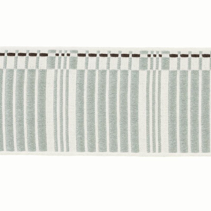 Carmo Tape Wide Sage 79212 by Schumacher Trim Stephanie Seal Brown - Fabric Carolina -
