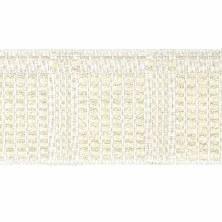 Carmo Tape Wide Ivory 79213 by Schumacher Trim Stephanie Seal Brown - Fabric Carolina -