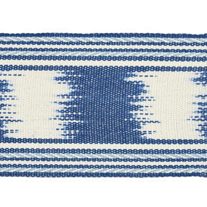 Banyan Ikat Tape Blue 79300 by Schumacher Trim