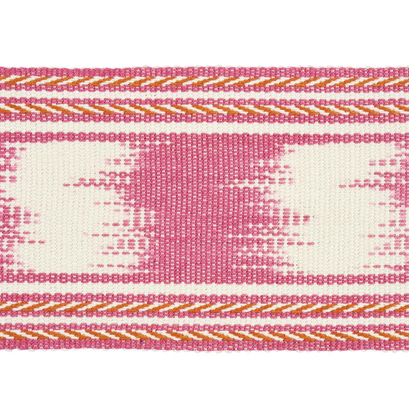 Banyan Ikat Tape Pink 79301 by Schumacher Trim Happy Together - Fabric Carolina -