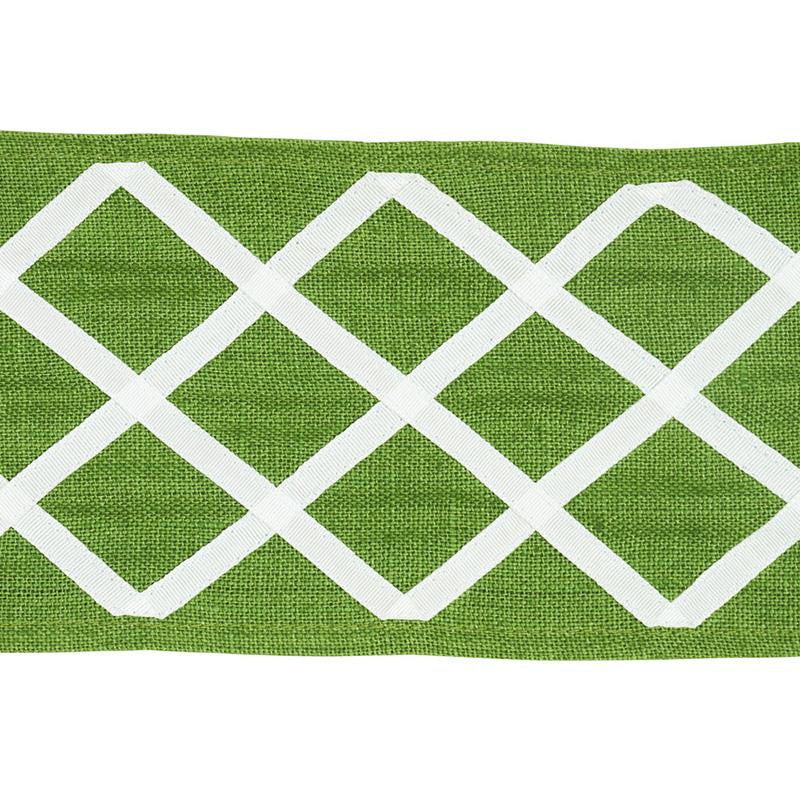 Zella Appliqud Tape Green 79440 by Schumacher Trim Happy Together - Fabric Carolina -