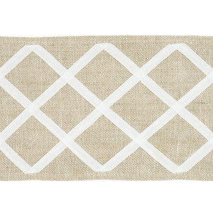 Zella Appliqud Tape Natural 79442 by Schumacher Trim