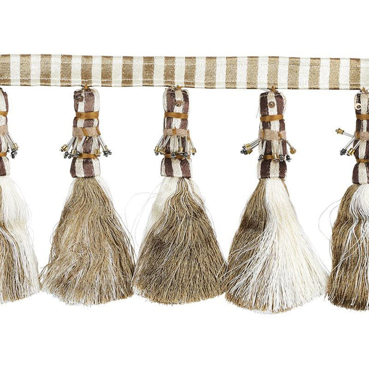 Antony Tassel Natural & Ivory 79602 by Schumacher Trim Rive Gauche 3.0" - Fabric Carolina -
