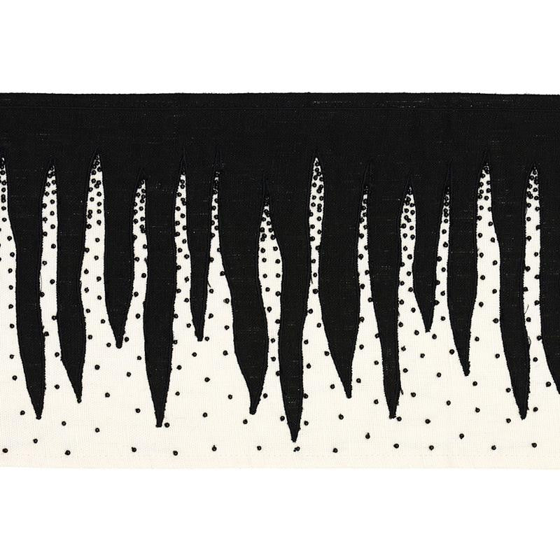 Stalactite Tape Black & White 79670 by Schumacher Trim Misterioso 6.0" - Fabric Carolina -