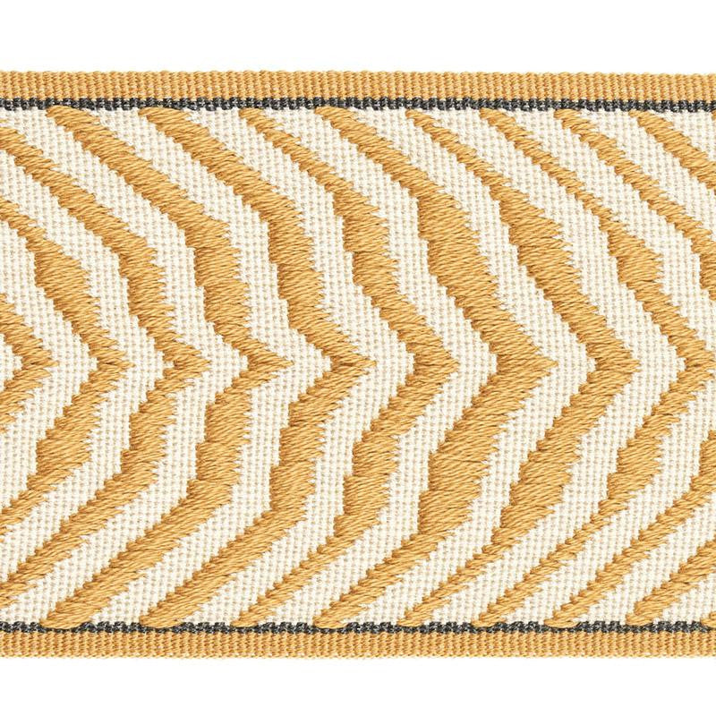 Arcure Ripple Tape Mustard 79700 by Schumacher Designer Trim Neisha Crosland - Swanky Fabrics -