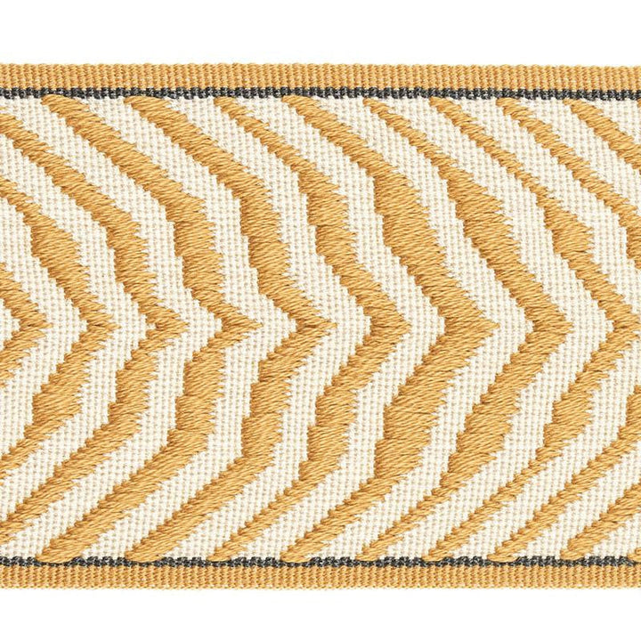 Arcure Ripple Tape Mustard 79700 by Schumacher Designer Trim Neisha Crosland - Swanky Fabrics -