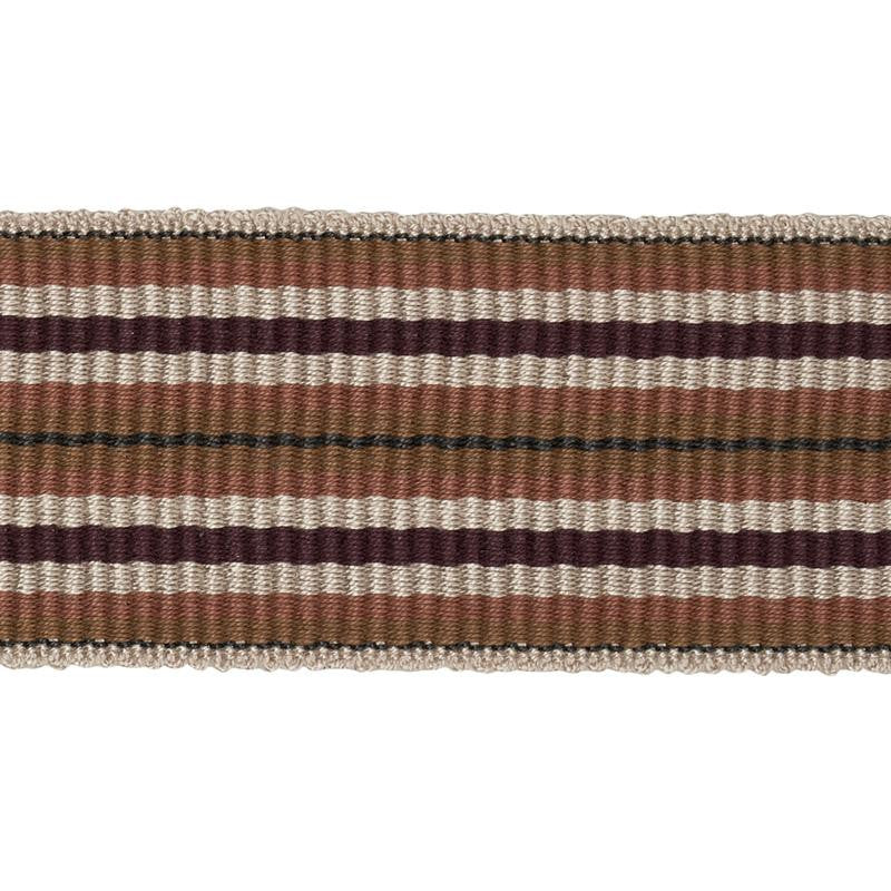 Topaki Stripe Tape Medium Aubergine 79752 by Schumacher Trim Neisha Crosland - Fabric Carolina -