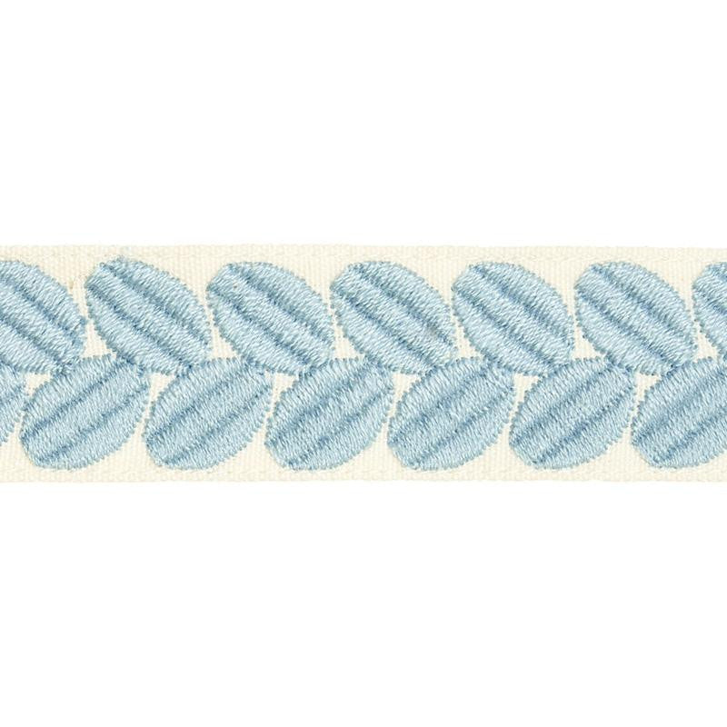 Berkeley Tape Narrow Sky 79910 by Schumacher Designer Trim Happy Together Ii - Swanky Fabrics -