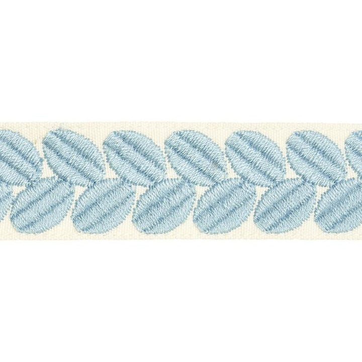 Berkeley Tape Narrow Sky 79910 by Schumacher Designer Trim Happy Together Ii - Swanky Fabrics -