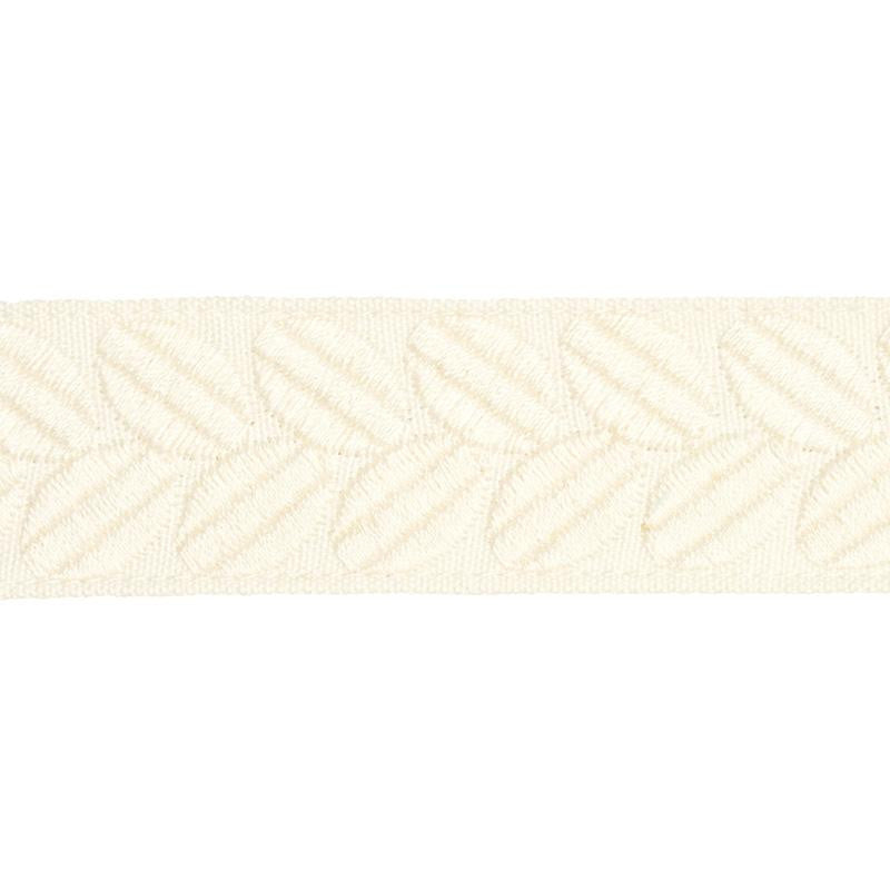 Berkeley Tape Narrow Ivory 79911 by Schumacher Trim Happy Together Ii - Fabric Carolina -