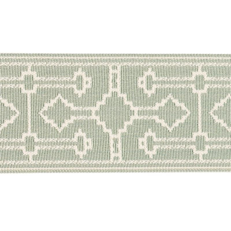 Filbert Tape Aqua 75286 by Schumacher Trim Natura 4.88" - Fabric Carolina -
