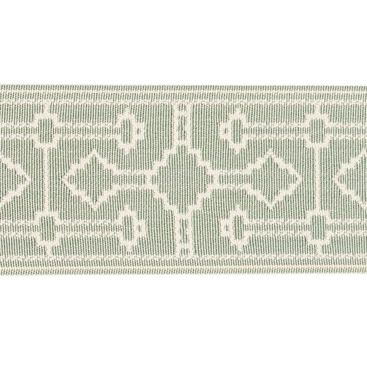 Filbert Tape Aqua 75286 by Schumacher Trim Natura 4.88" - Fabric Carolina -