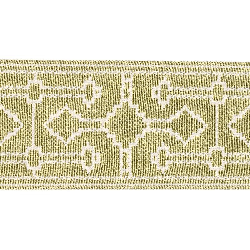 Filbert Tape Green 75287 by Schumacher Trim Natura 4.88" - Fabric Carolina -