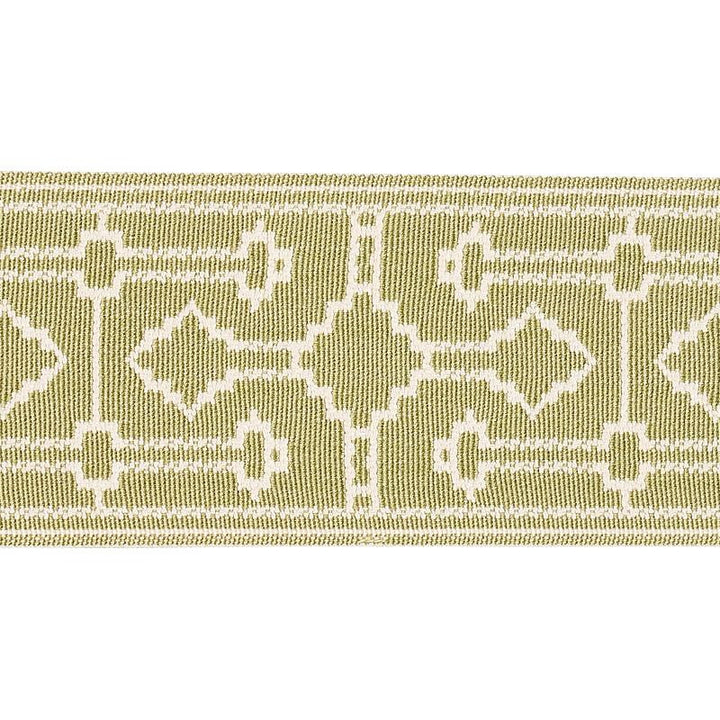 Filbert Tape Green 75287 by Schumacher Trim Natura 4.88" - Fabric Carolina -