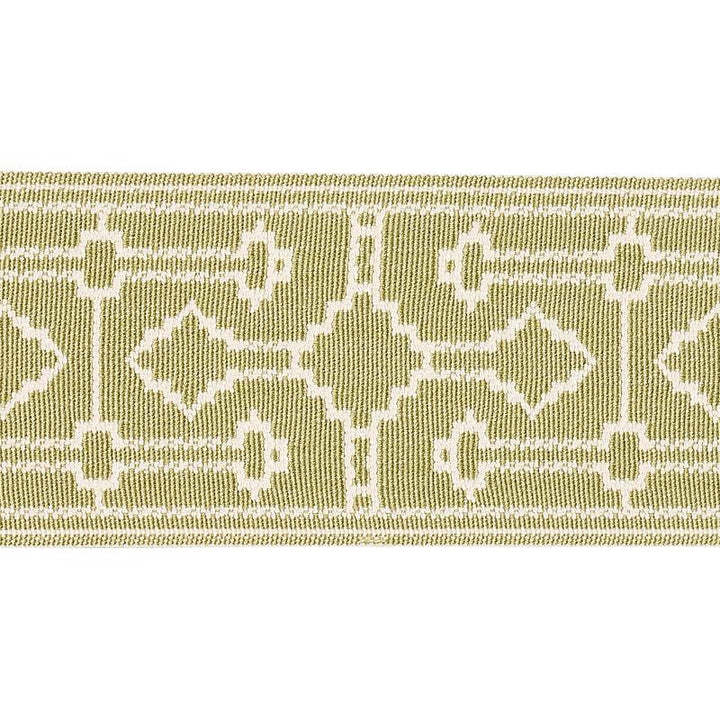 Filbert Tape Green 75287 by Schumacher Designer Trim Natura 4.88" - Swanky Fabrics -