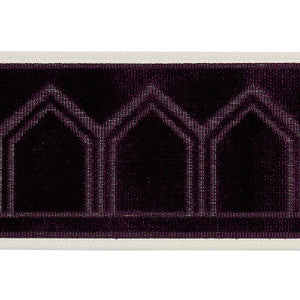 Vizier Velvet Tape Aubergine 75736 by Schumacher Trim
