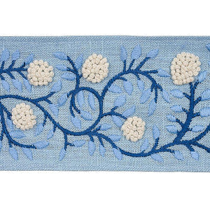 Ashoka Tape Ivory & Blue 76294 by Schumacher Trim