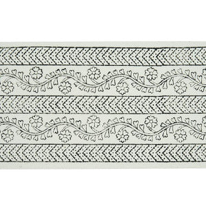 Arbela Hand Blocked Tape Charcoal 78440 by Schumacher Trim