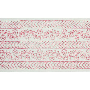 Arbela Hand Blocked Tape Pink 78442 by Schumacher Trim