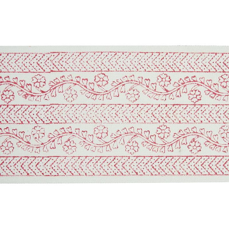 Arbela Hand Blocked Tape Pink 78442 by Schumacher Trim Jacaranda 4.25" - Fabric Carolina -