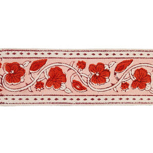Mila Hand Block Print Tape Red 78590 by Schumacher Trim