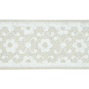Brinda Hand Blocked Tape Ivory 79120 by Schumacher Trim
