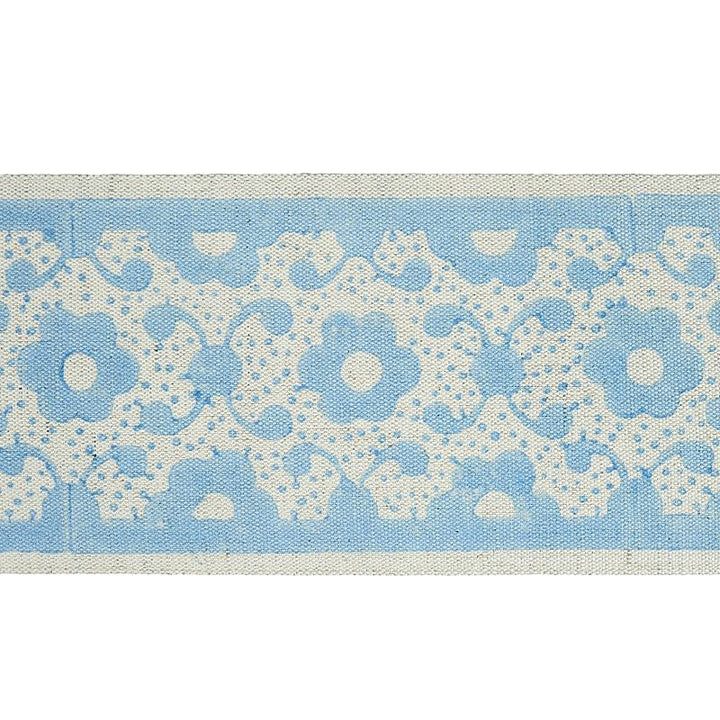 Brinda Hand Blocked Tape Sky 79121 by Schumacher Trim Jacaranda - Fabric Carolina -