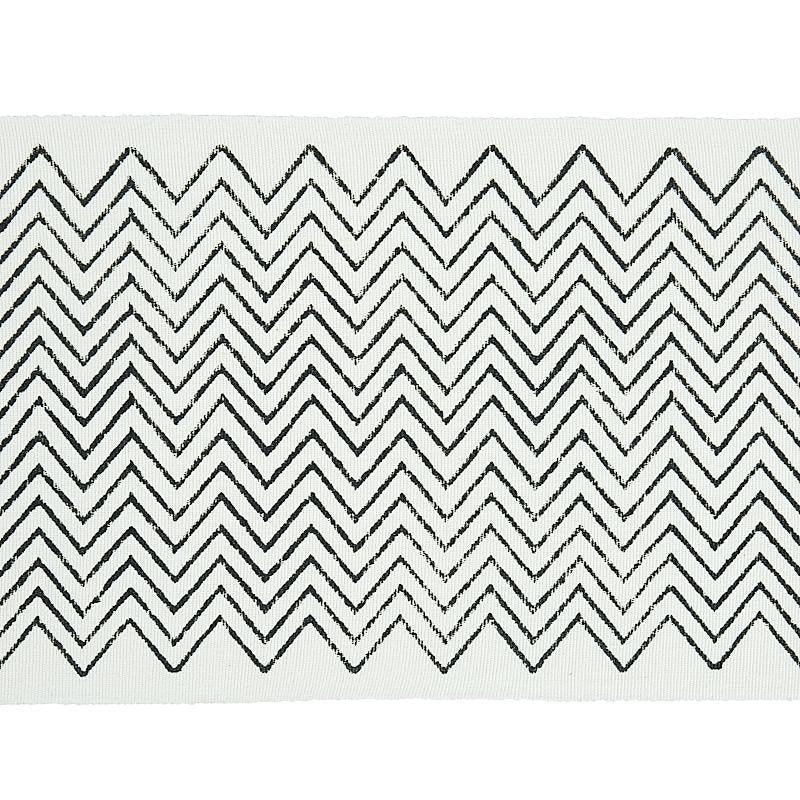 Leora Hand Blocked Tape Charcoal 79650 by Schumacher Trim Jacaranda 6.25" - Fabric Carolina -