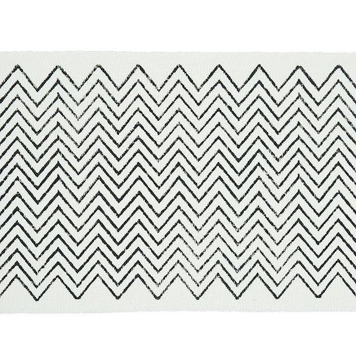 Leora Hand Blocked Tape Charcoal 79650 by Schumacher Trim Jacaranda 6.25" - Fabric Carolina -