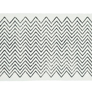 Leora Hand Blocked Tape Charcoal 79650 by Schumacher Trim