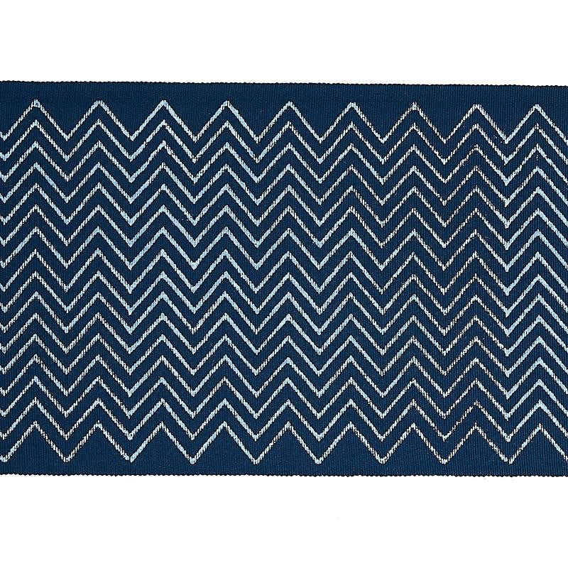 Leora Hand Blocked Tape Indigo 79652 by Schumacher Trim Jacaranda 6.25" - Fabric Carolina -