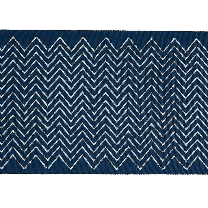 Leora Hand Blocked Tape Indigo 79652 by Schumacher Trim Jacaranda 6.25" - Fabric Carolina -