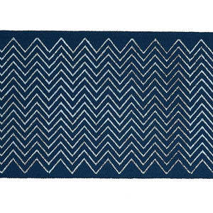 Leora Hand Blocked Tape Indigo 79652 by Schumacher Trim