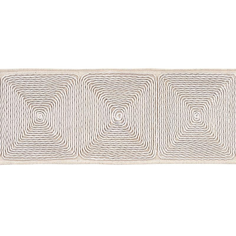 Nautilina Embroidered Tape Natural 79890 by Schumacher Trim Natura 2.71" - Fabric Carolina -