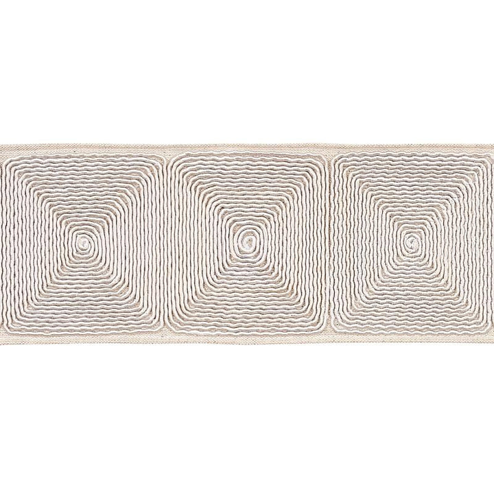 Nautilina Embroidered Tape Natural 79890 by Schumacher Trim Natura 2.71" - Fabric Carolina -