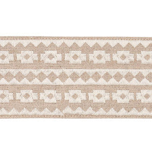 Talitha Tape Ivory On Natural 79920 by Schumacher Trim