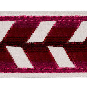 Chevron Strie Velvet Tape Garnet 80183 by Schumacher Trim