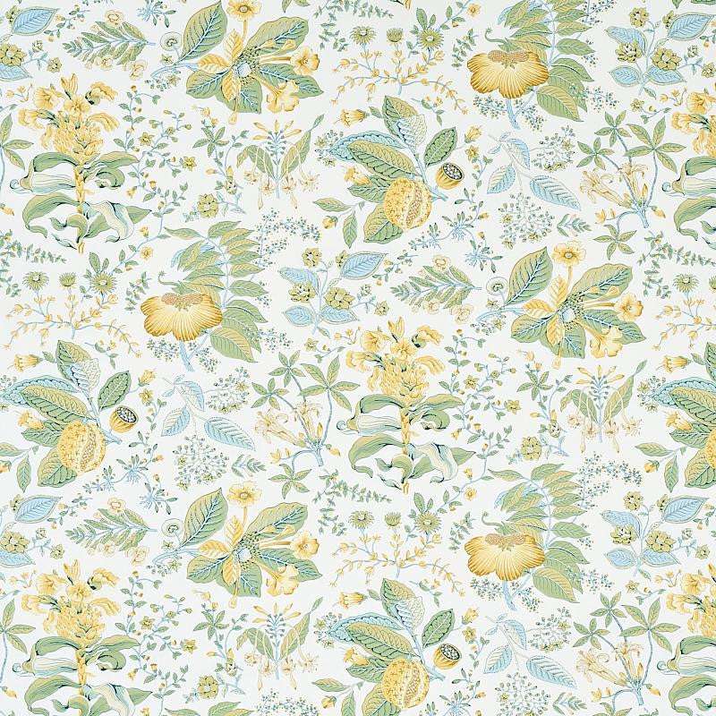 Pomegranate Botanical Citron 178123 by Schumacher Designer Fabric Schumacher Classics 18.0" - Swanky Fabrics -