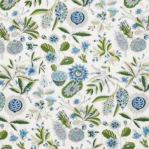 Roca Redonda Blue & Ivory 178773 by Schumacher Fabric