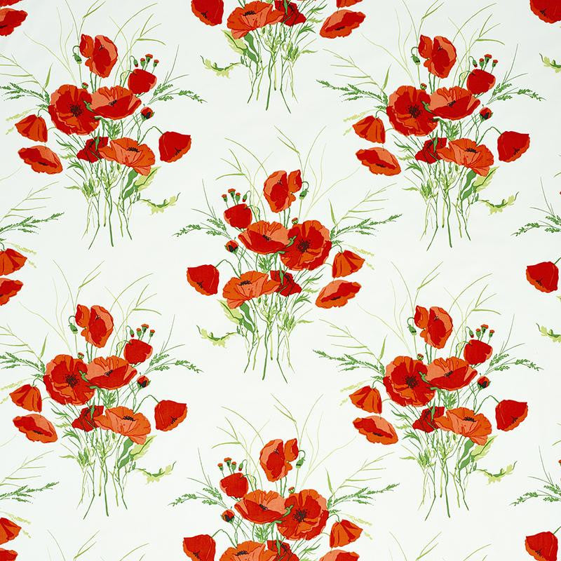 Joni Chintz Red 179061 by Schumacher Designer Fabric Flower Power 27.0" - Swanky Fabrics -