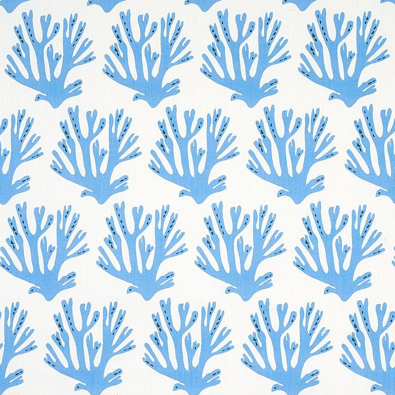 Coral Blue 179100 by Schumacher Fabric Molly Mahon 6.75" - Fabric Carolina -