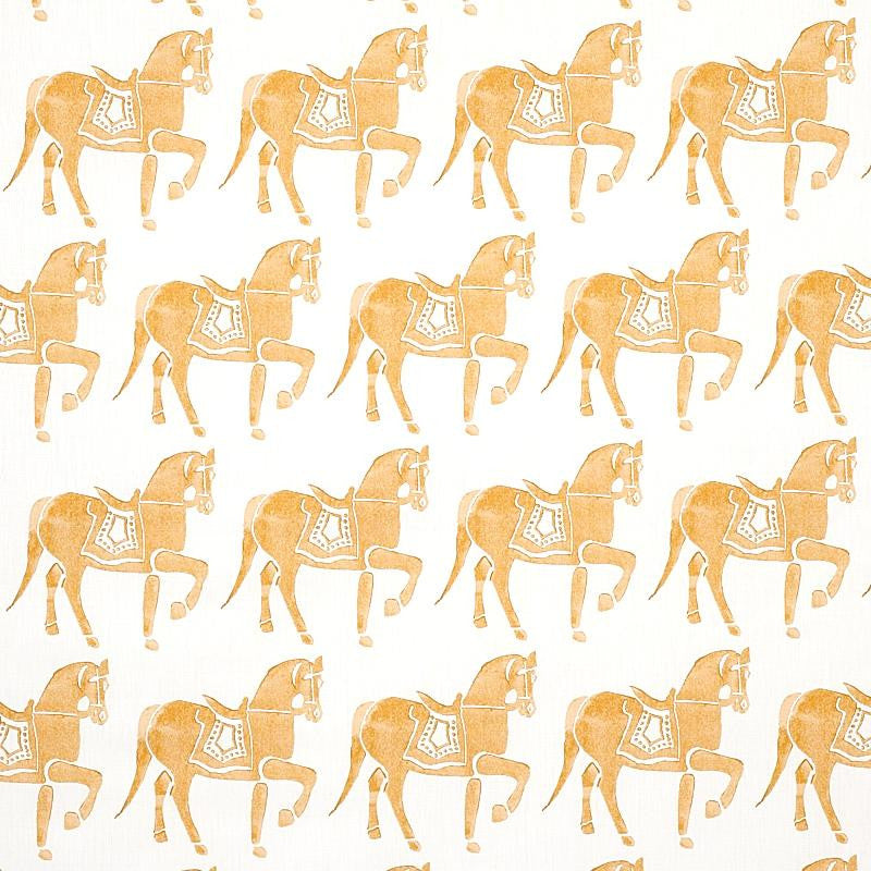 Marwari Horse Mustard 179131 by Schumacher Fabric Molly Mahon 6.75" - Fabric Carolina -