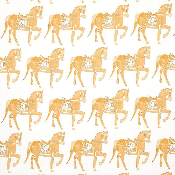 Marwari Horse Mustard 179131 by Schumacher Fabric Molly Mahon 6.75" - Fabric Carolina -